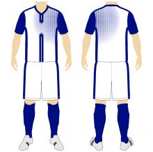 Soccer Uniform White Blue