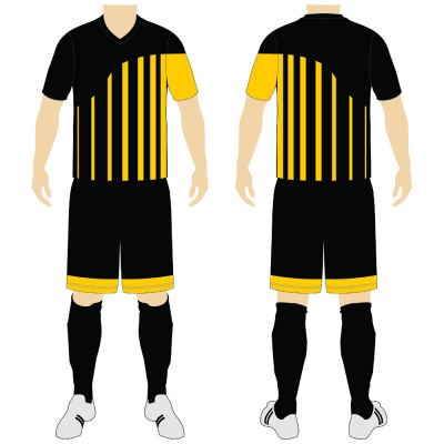 Black Yellow Soccer Uniform