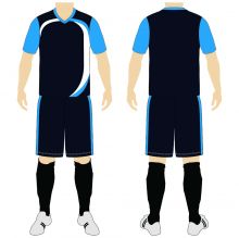 Black Blue Soccer Uniform