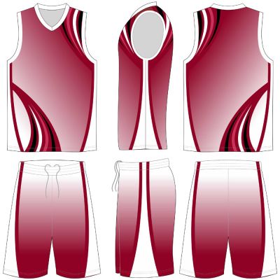 Burgundy Basketball Uniform