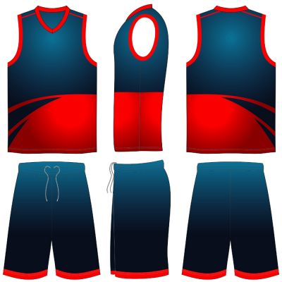 Basketball Uniform Blue Red